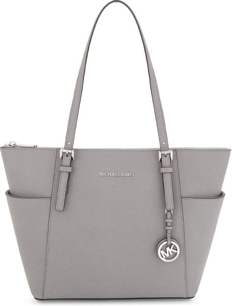 michael kors jet set tote pearl grey blog review|Michael Kors jet set luggage.